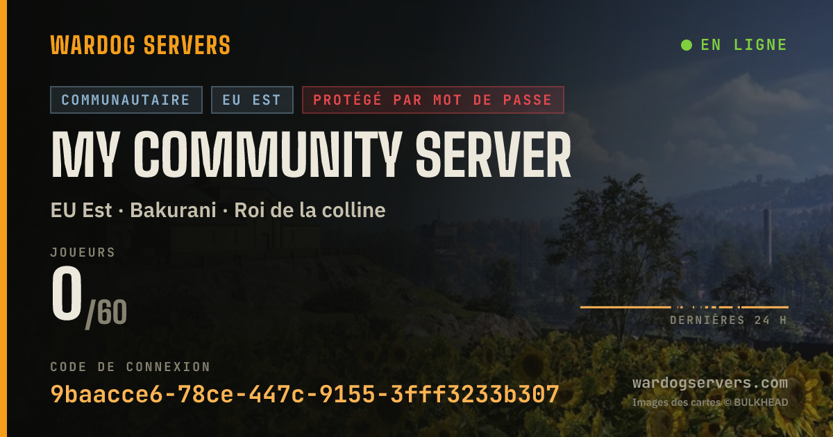 Bannière d’état en direct de My Community Server