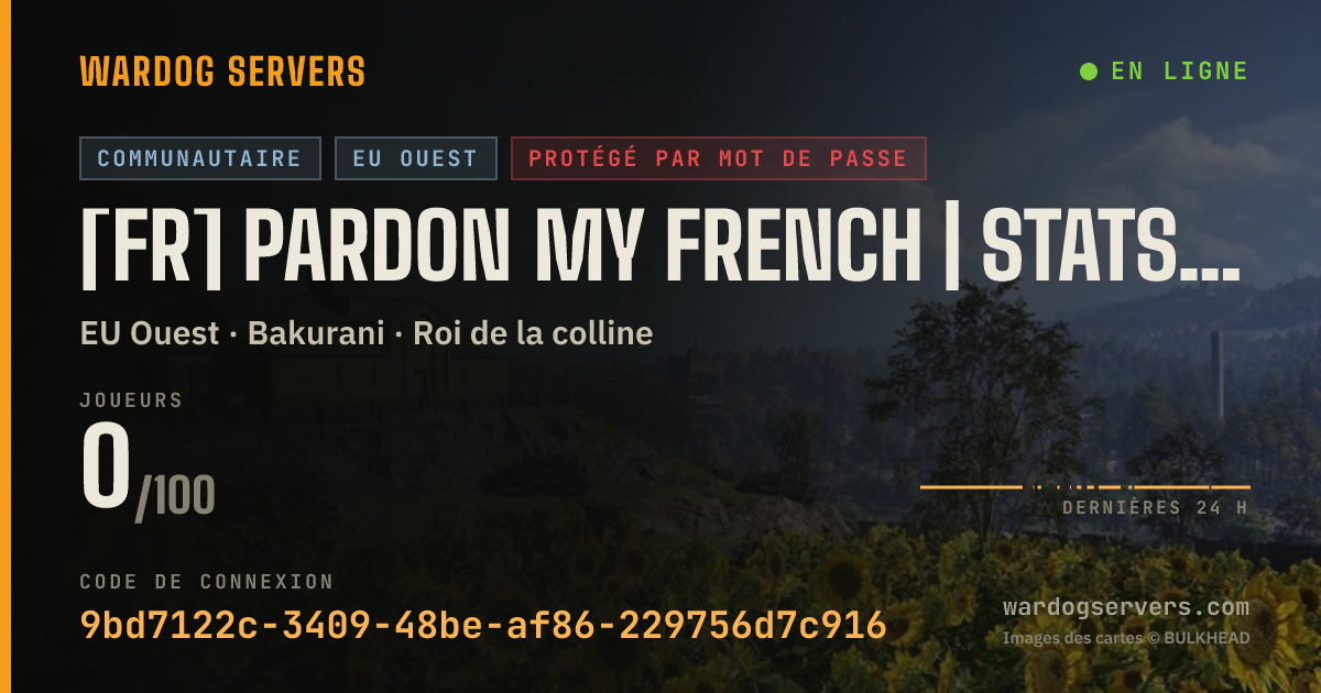 Bannière d’état en direct de [FR] PARDON MY FRENCH | Stats sur https://pardonmyfrench.pro/