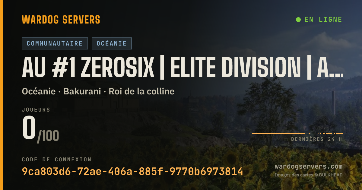 Bannière d’état en direct de AU #1 ZEROSIX | ELITE DIVISION | ACTIVE ADMINS | NO GL