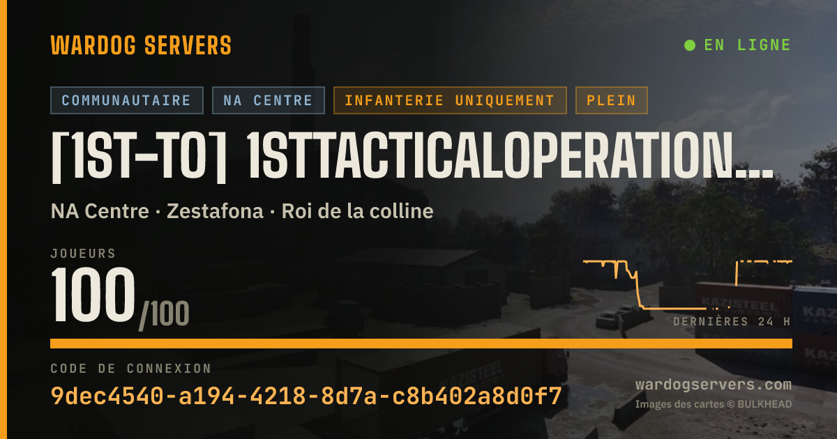 Bannière d’état en direct de [1st-TO] 1stTacticalOperations.com - discord.gg/1stto
