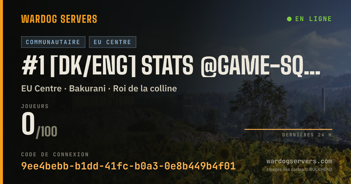 Bannière d’état en direct de #1 [DK/ENG] Stats @Game-Squad.dk | Dansk Community