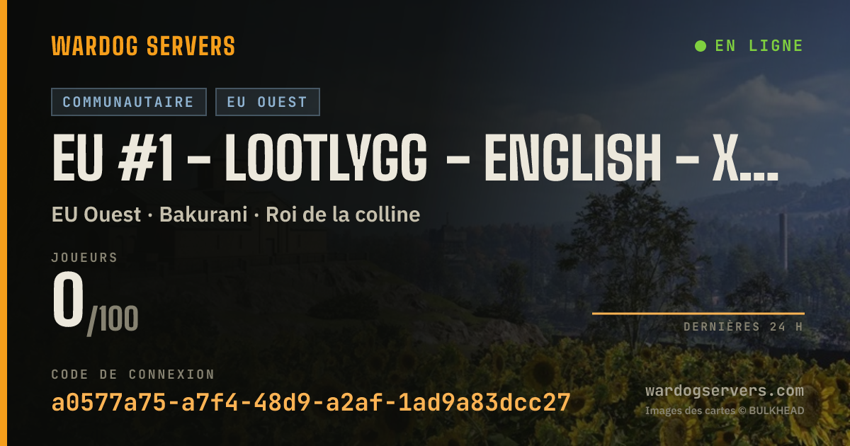 Bannière d’état en direct de EU #1 - LootlyGG - ENGLISH - XP BONUS - ACTIVE STAFF