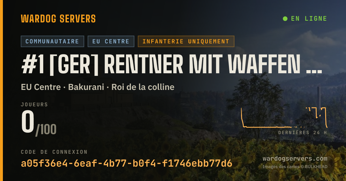 Bannière d’état en direct de #1 [GER] Rentner mit Waffen | Live @ 20 Player | Inf Only