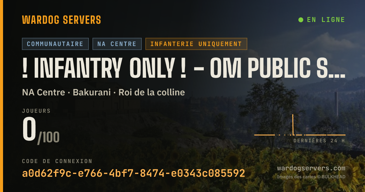 Bannière d’état en direct de ! INFANTRY ONLY ! - OM Public Server