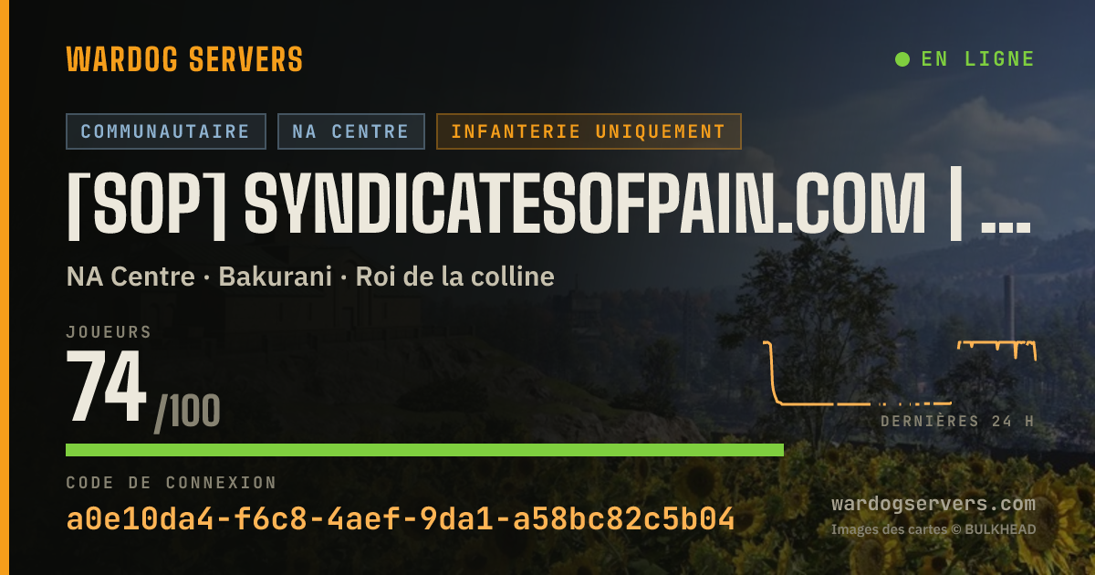 Bannière d’état en direct de [SoP] syndicatesofpain.com | No GL's on Heli's