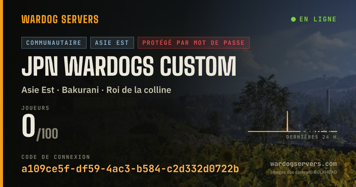 Bannière d’état en direct de JPN WARDOGS CUSTOM