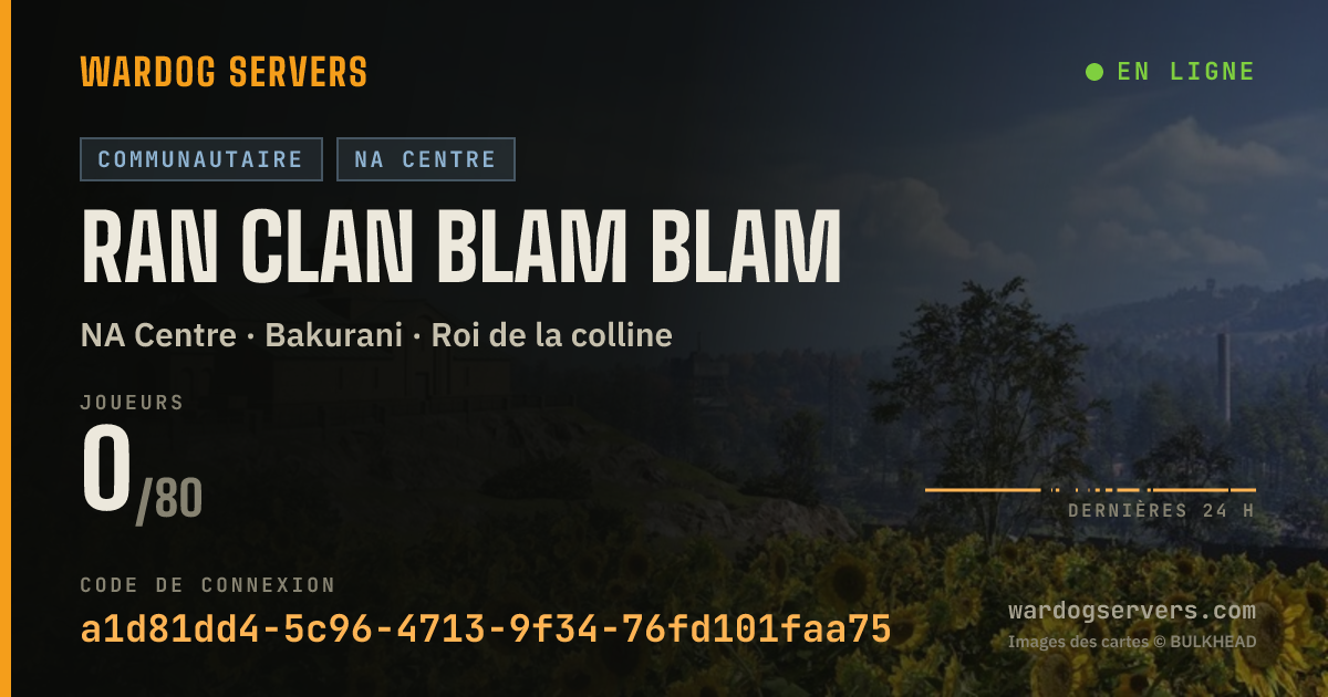 Bannière d’état en direct de Ran Clan BLAM BLAM