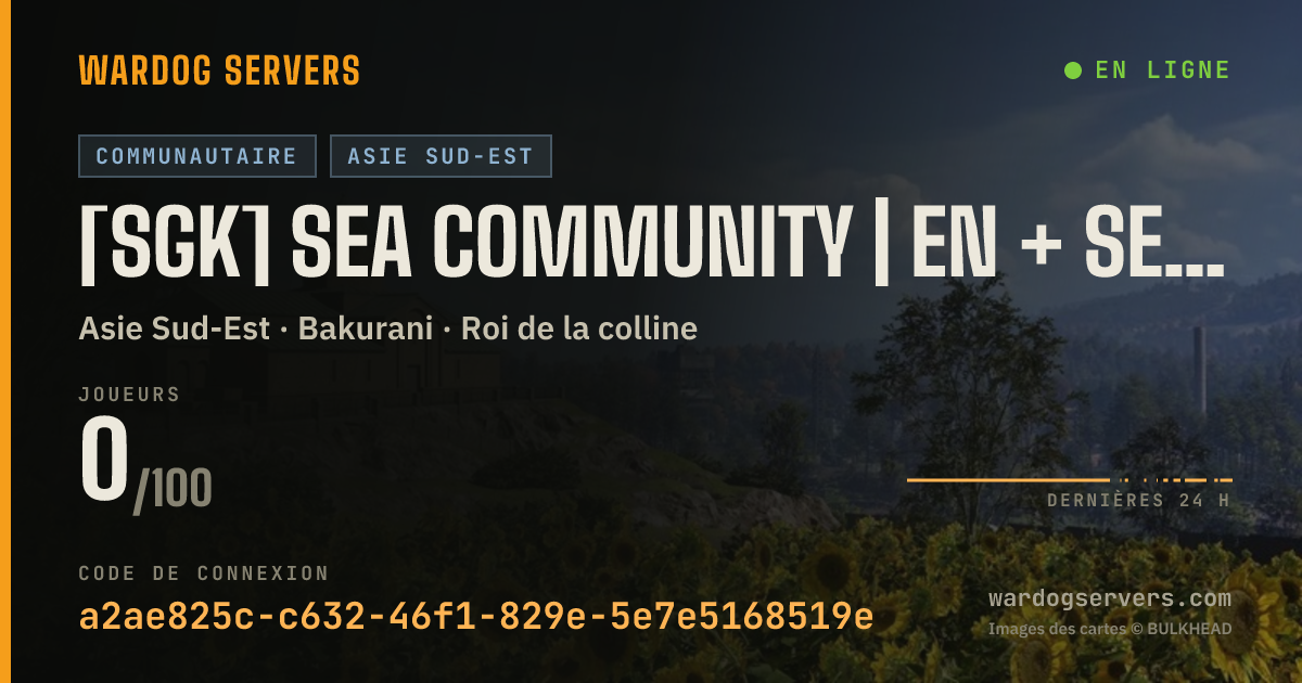 Bannière d’état en direct de [SGK] SEA Community | EN + SEA Languages | dsc.gg/sgkwardogs