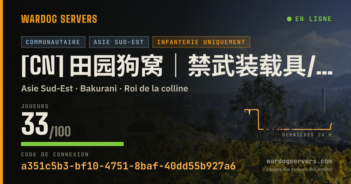 Bannière d’état en direct de [CN] 田园狗窝｜禁武装载具/榴弹炮/圈外活动｜高强度反作弊｜QQ群：812619268