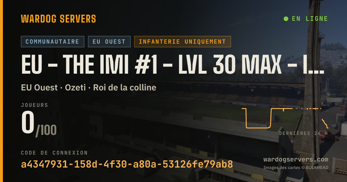 Bannière d’état en direct de EU - The IMI #1 - LVL 30 Max - Infantry Only