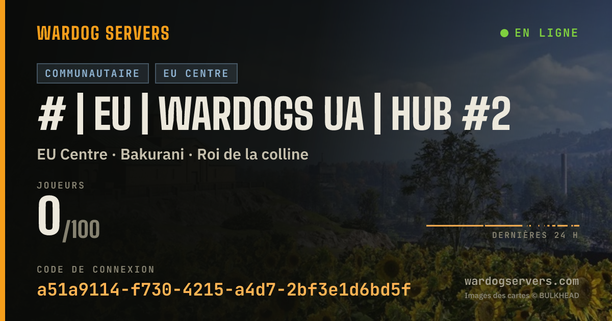 Bannière d’état en direct de # | EU | WARDOGS UA | HUB #2