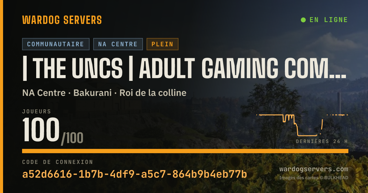 Bannière d’état en direct de | The UNCs | Adult Gaming Community | Leaderboards