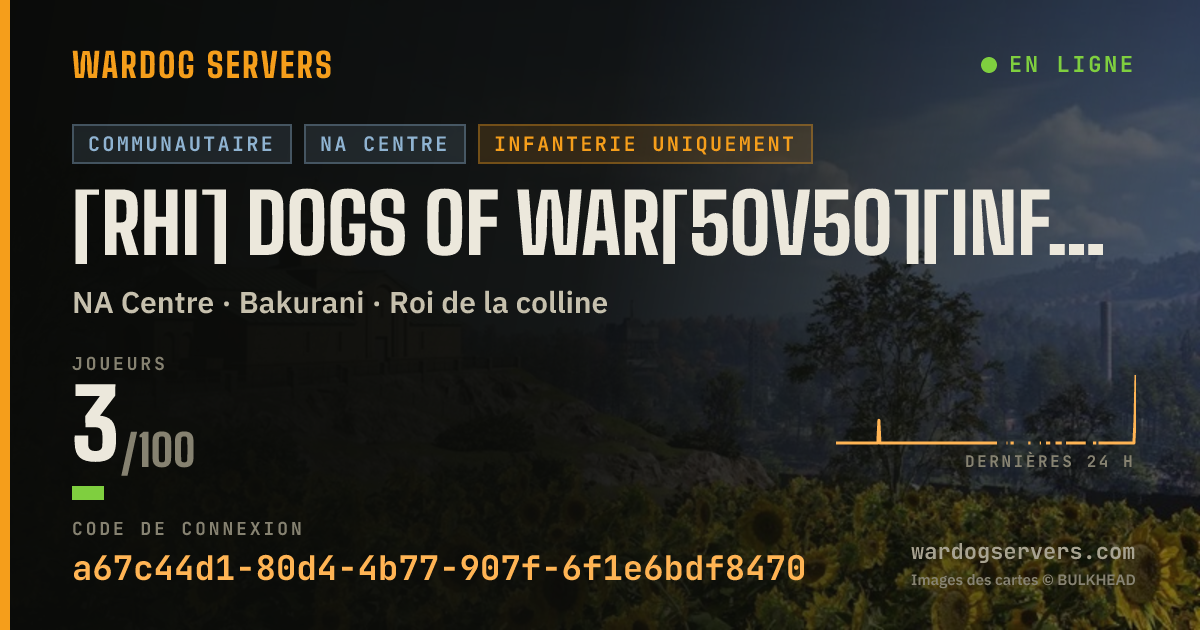 Bannière d’état en direct de [RHI] Dogs of War[20P Start]- Join us @discord.gg/rhi