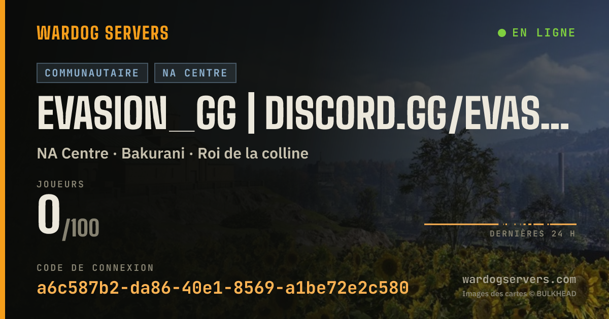 Bannière d’état en direct de EVASION_GG | Discord.gg/Evasion