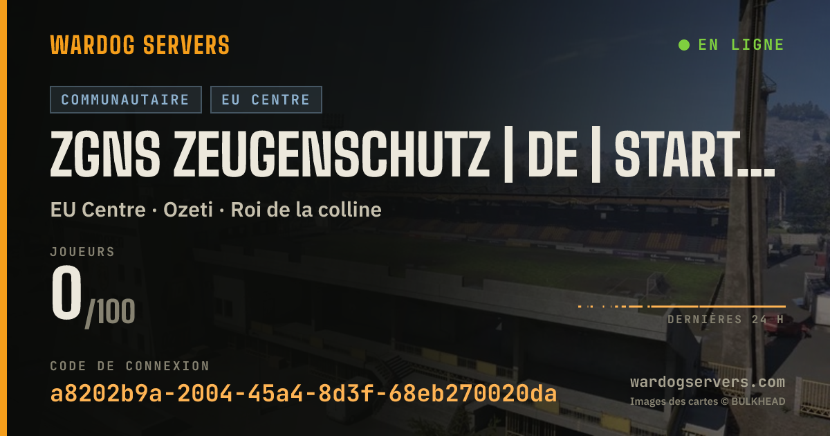Bannière d’état en direct de ZGNS Zeugenschutz | DE | Start @ 20 Spieler