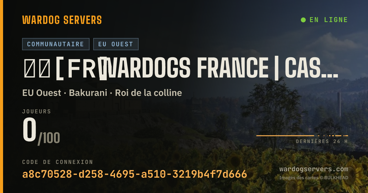 Bannière d’état en direct de ⚔️[FR] WARDOGS FRANCE | Cash++ | discord.gg/wdfr |⚔️