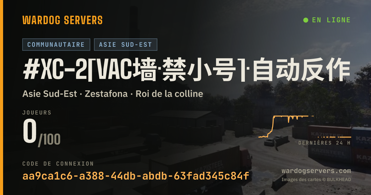 Bannière d’état en direct de #XC-2[VAC墙·禁小号]·自动反作弊·萌新友好禁用19级以上武器·禁断补给卡Ban Supply Truck Attack