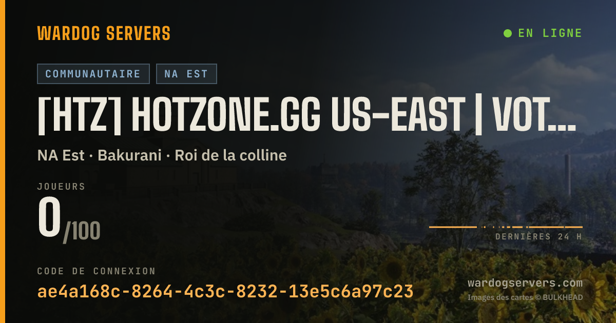 Bannière d’état en direct de [HtZ] HOTZONE.gg US-EAST | Vote Map | Reserved Slots