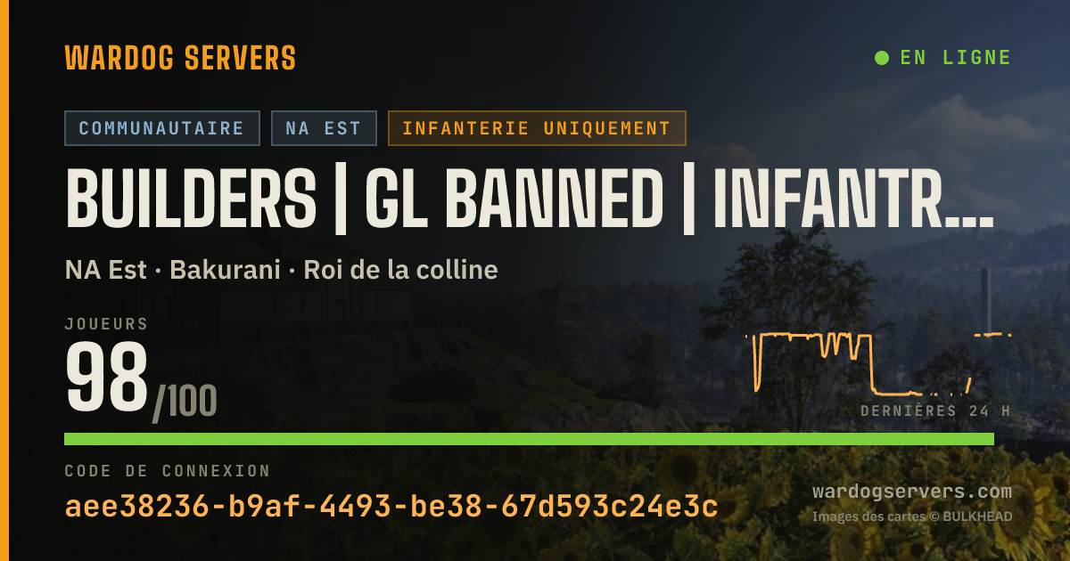 Bannière d’état en direct de Builders | GL Banned | Infantry Mode #1
