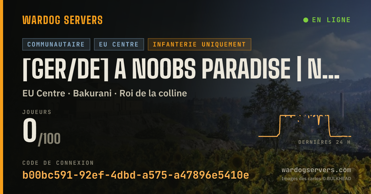 Bannière d’état en direct de [GER/DE] A Noobs Paradise | NO RAIN/FOG | Warthog.at