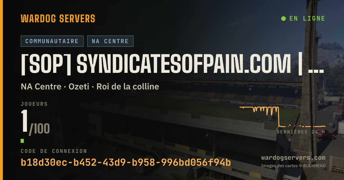 Bannière d’état en direct de [SoP] syndicatesofpain.com | 50vs50 | No GL's on Heli's