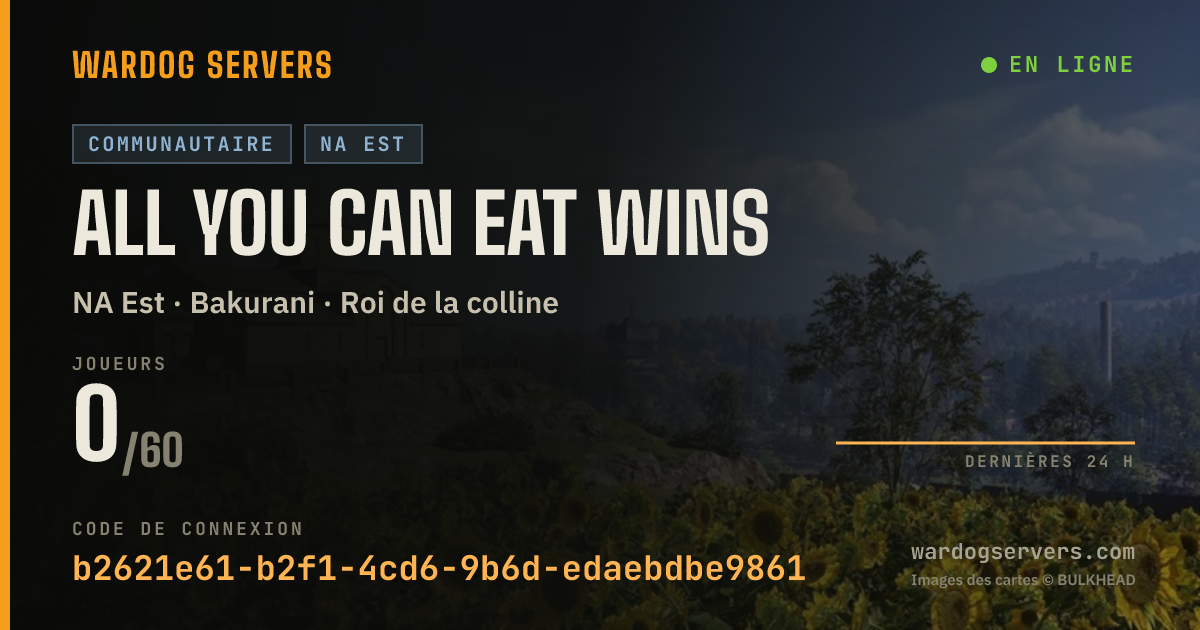 Bannière d’état en direct de all you can eat wins