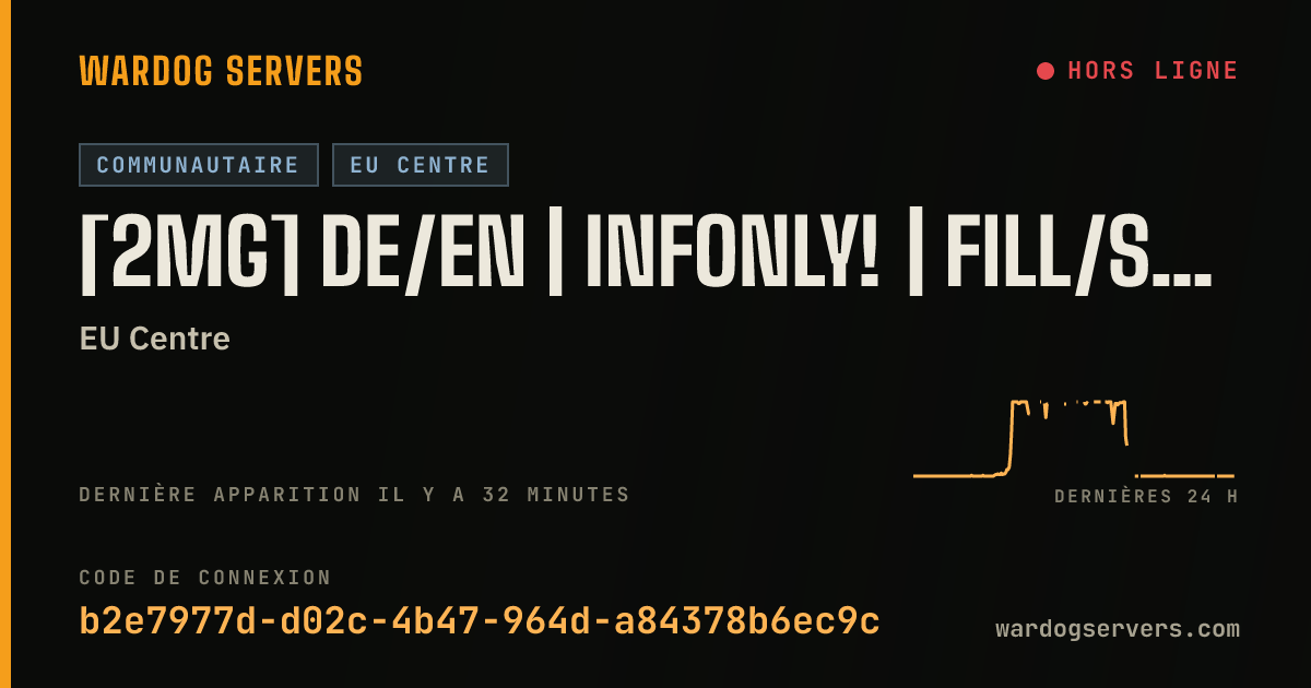 Bannière d’état en direct de [2MG] DE/EN | InfOnly! | Fill/Seed Rewards | NO Grenade Launcher
