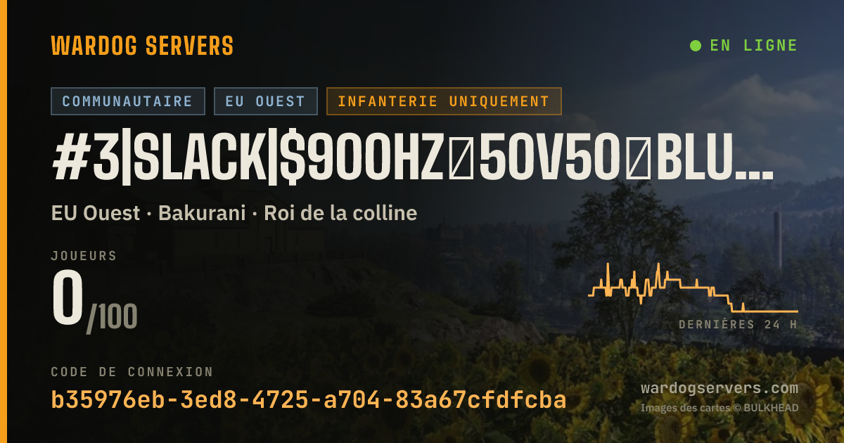 Bannière d’état en direct de #3|SLACK|$900HZ★50v50★BLUE🆅GREEN★NO SNIPERS/DMRs
