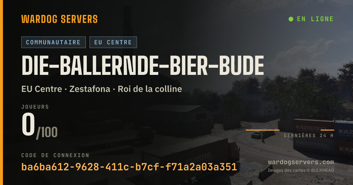 Bannière d’état en direct de Die-Ballernde-Bier-Bude