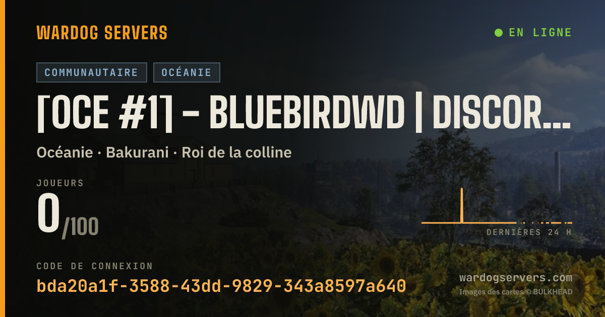 Bannière d’état en direct de [0CE #1] - BlueBirdWD | discord.gg/bluebird