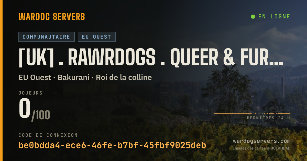 Bannière d’état en direct de [UK] . RawrDogs . Queer & Furry . ENG