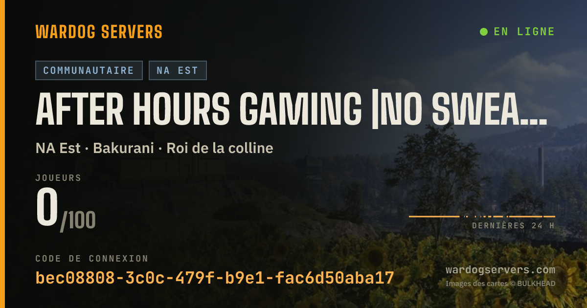 Bannière d’état en direct de AFTER HOURS Gaming |no sweat gaming | no GL heil