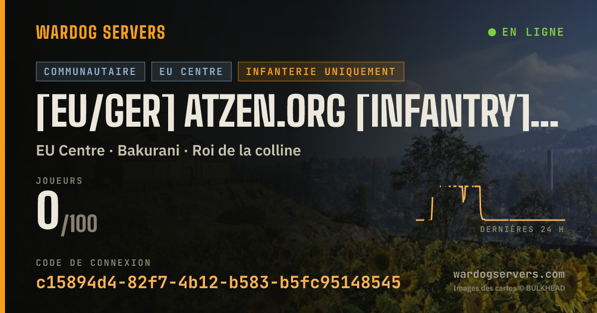 Bannière d’état en direct de [EU/GER] atzen.org [Infantry] [Ozeti + Bakurani]
