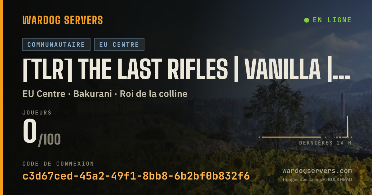Bannière d’état en direct de [TLR] The Last Rifles | Vanilla | tlr.gg #1