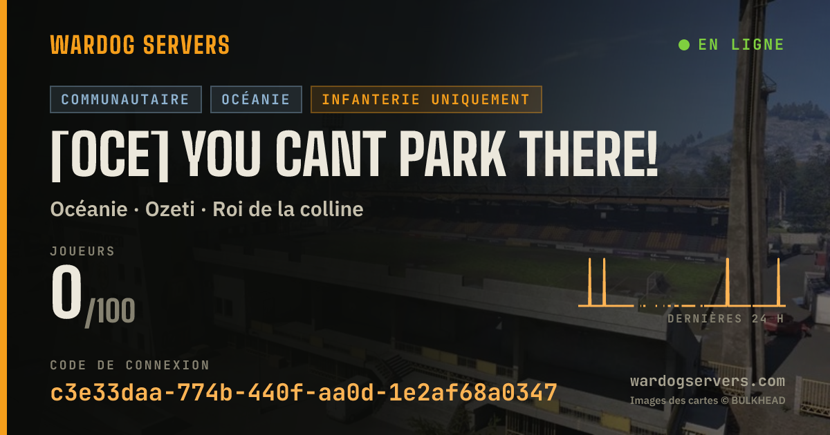 Bannière d’état en direct de [OCE] YOU CANT PARK THERE!