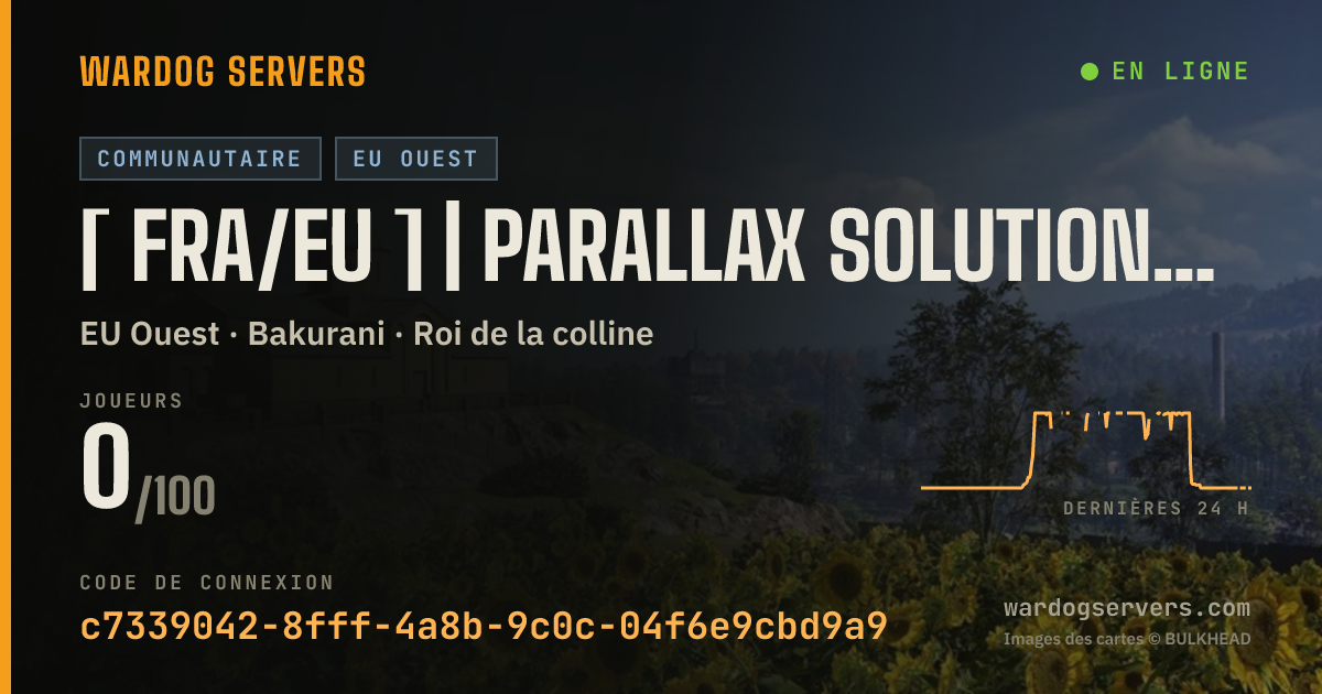 Bannière d’état en direct de [ FRA/EU ] | Parallax Solutions - Only Bakurini & Ozeti