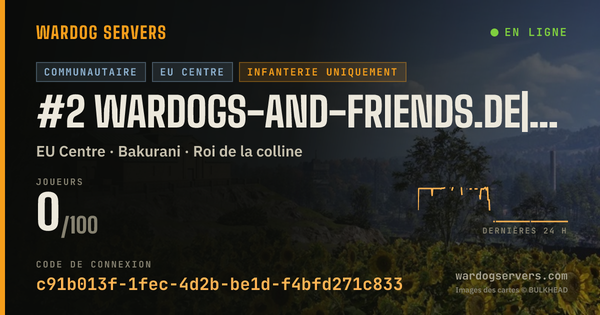 Bannière d’état en direct de #2 Wardogs-and-Friends.de|!Infantry Only! [PTSD] (DE/GER)