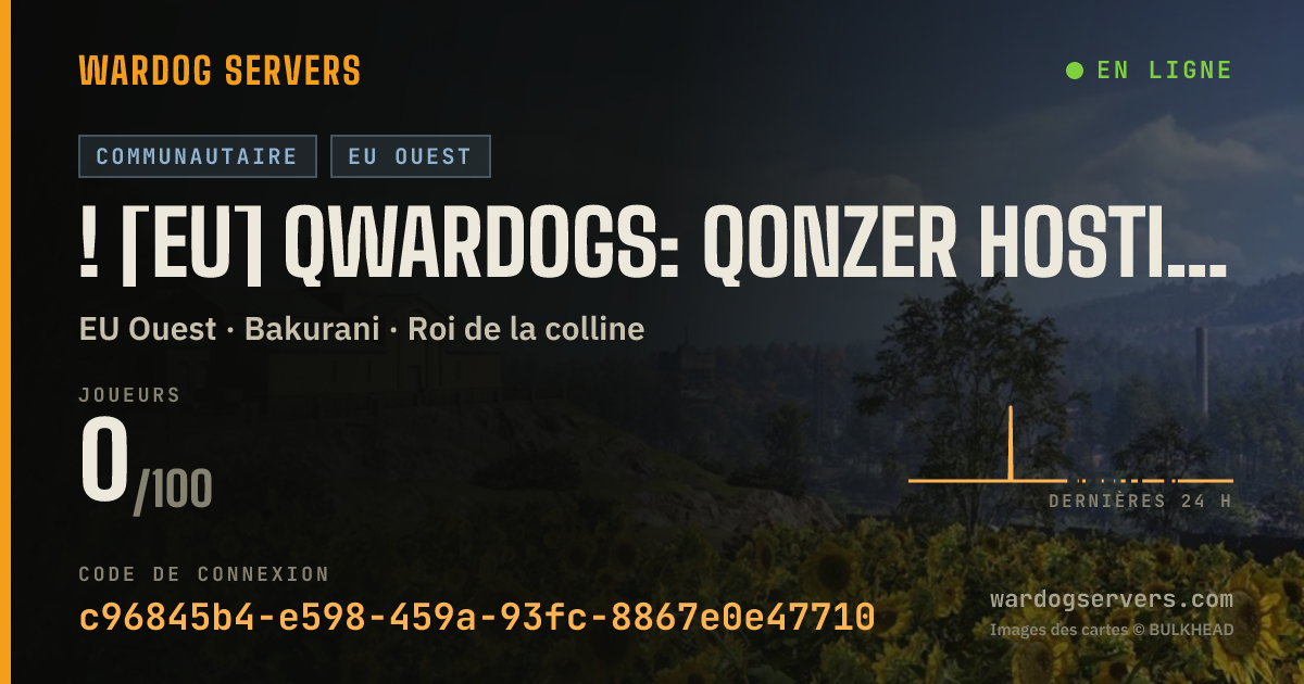 Bannière d’état en direct de ! [EU] QWardogs: Qonzer Hosting | Official Wardogs Server