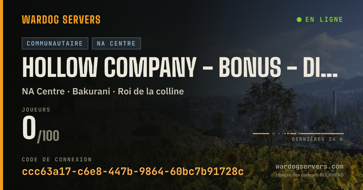 Bannière d’état en direct de Hollow Company - Bonus - discord.gg/ZMEzHAFTuW