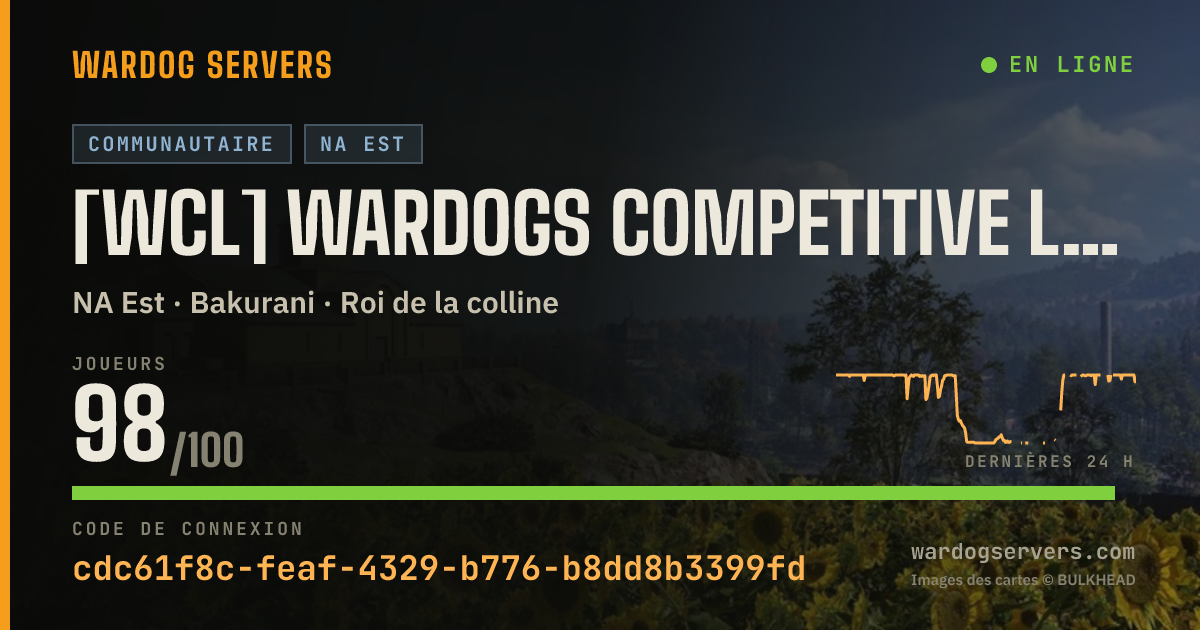 Bannière d’état en direct de [WCL] WARDOGS Competitive League | DISCORD.GG/cjb9qgKPP6