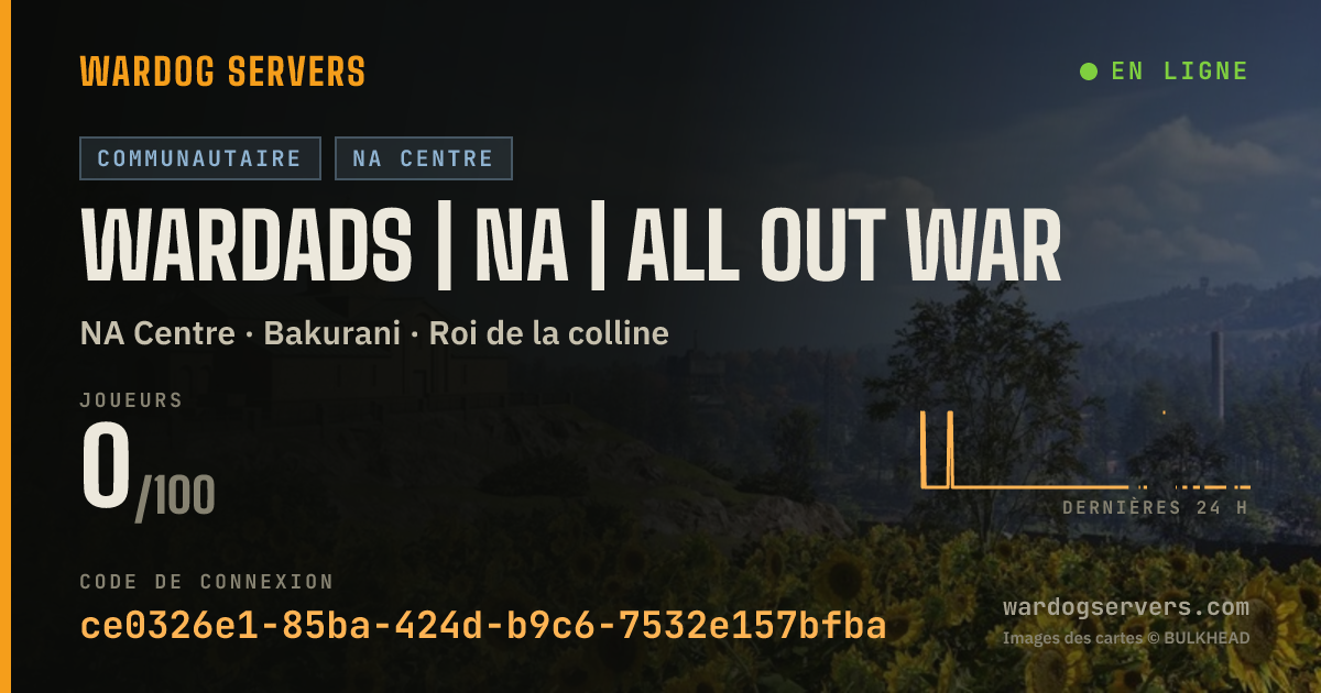 Bannière d’état en direct de WARDADS | NA | ALL OUT WAR