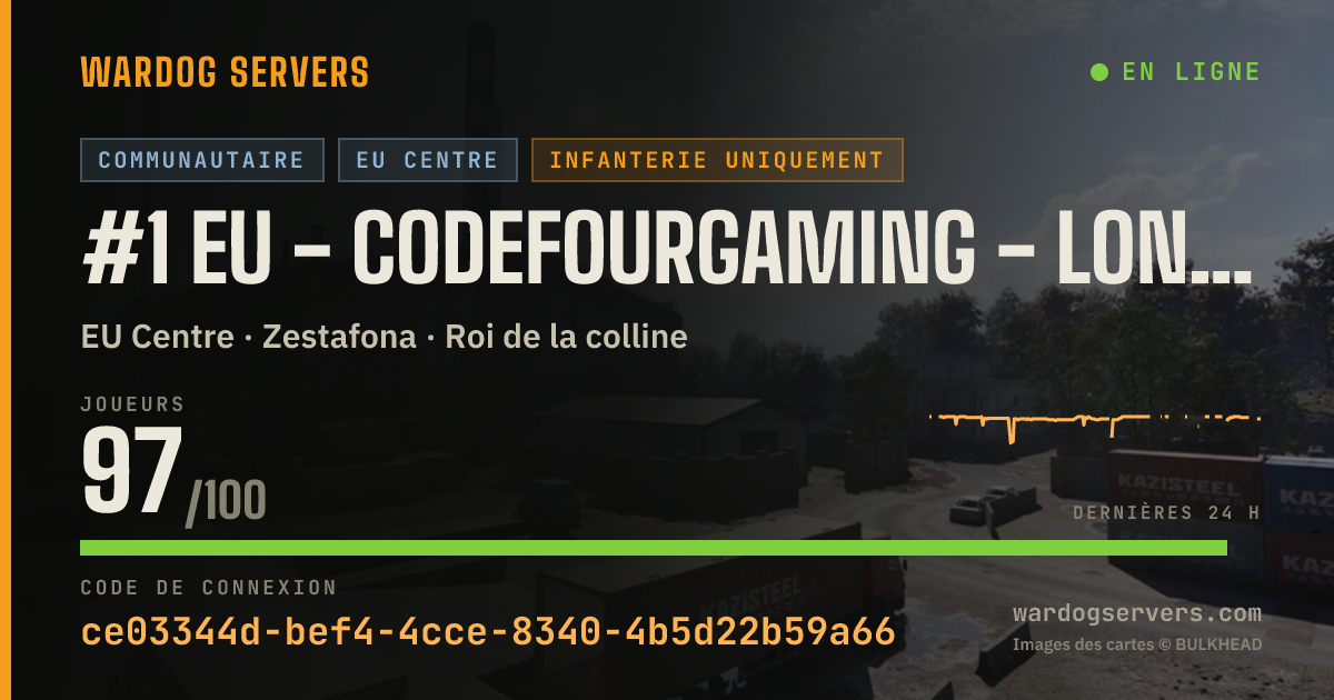 Bannière d’état en direct de #1 EU - CodeFourGaming - Long Match More XP/$ - discord.gg/c4g