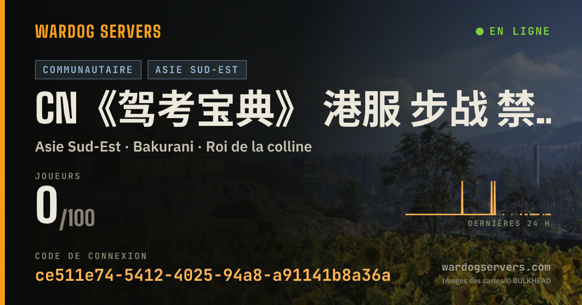 Bannière d’état en direct de CN《驾考宝典》 港服 步战 禁武装载具 AA 迫击炮 密集阵 榴弹 FAL 机枪 狙/连狙 禁跳边 反作弊BOT载入