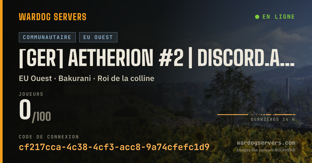 Bannière d’état en direct de [GER] Aetherion #2 | discord.aetherion.me | Leaderboard