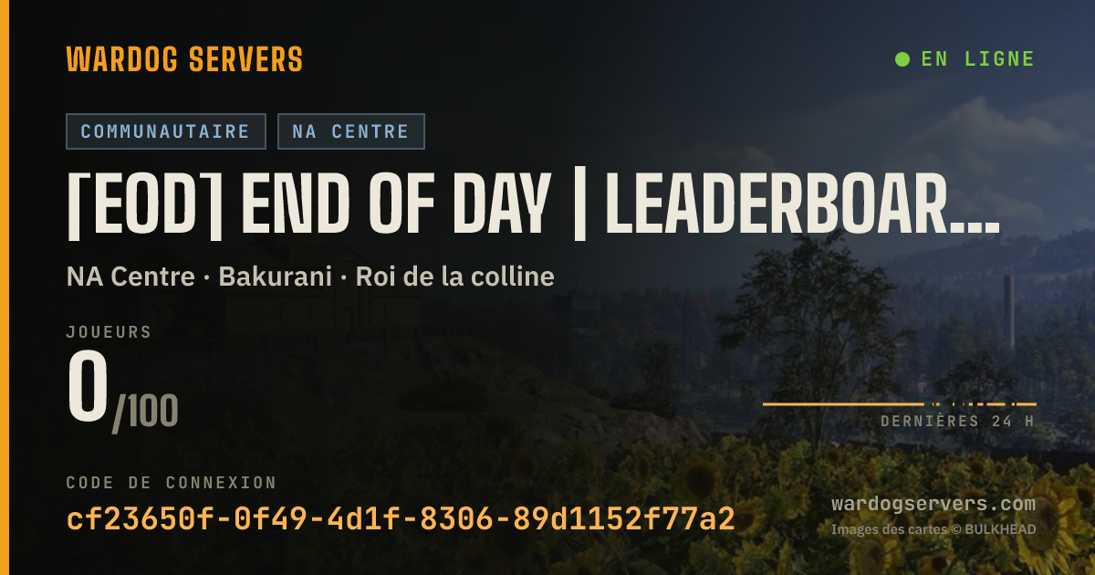 Bannière d’état en direct de [EOD] END OF DAY | Leaderboards | playendofday.com
