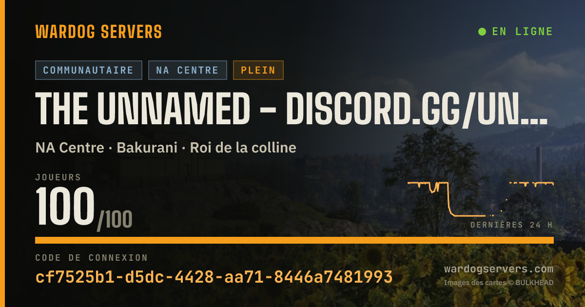 Bannière d’état en direct de The Unnamed - discord.gg/unnamedcorp