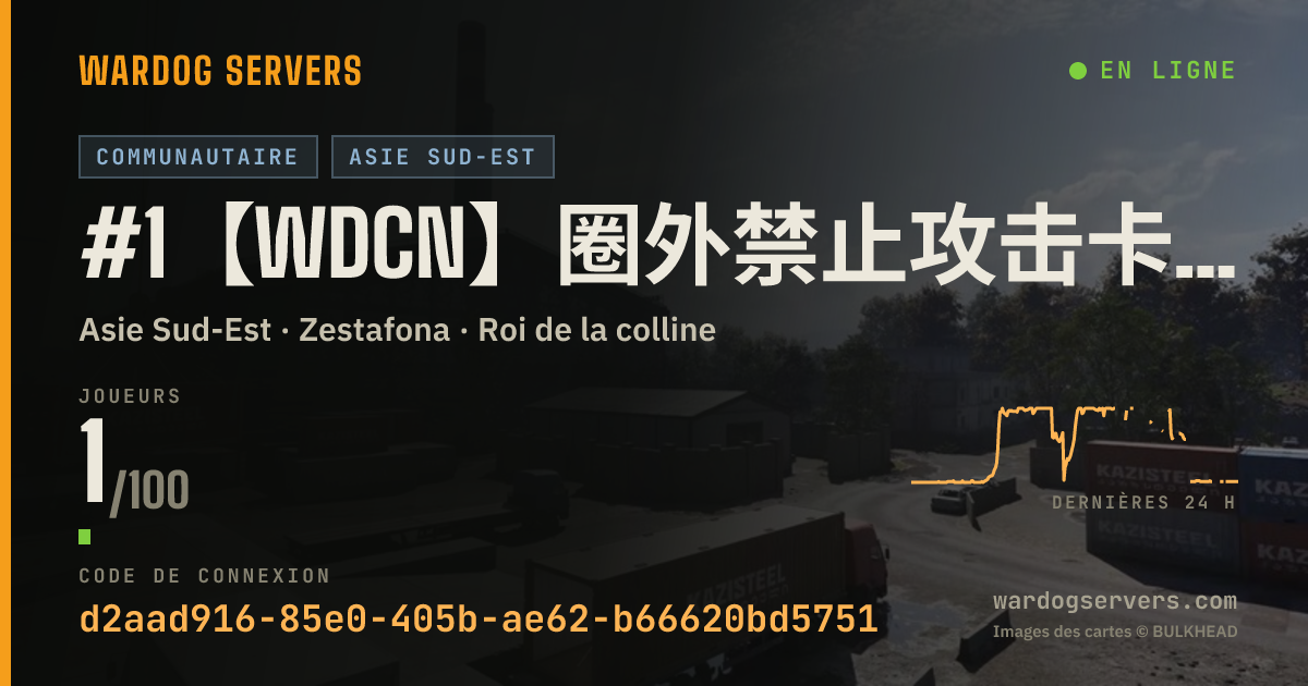 Bannière d’état en direct de #1【WDCN】圈外禁止攻击卡车复活车|自动反作弊秒封|Q597583175免排队/换边/规则