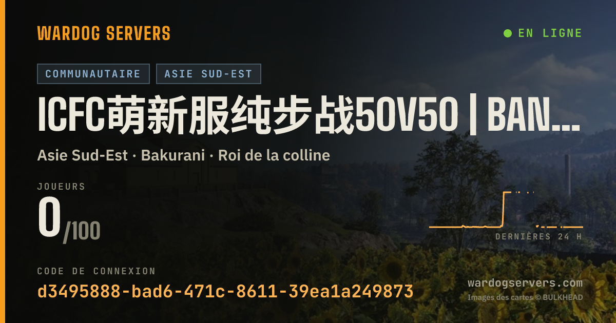 Bannière d’état en direct de ICFC萌新服纯步战50v50 | ban圈外劫道压家 武装载具 .50 | qq群1047849302