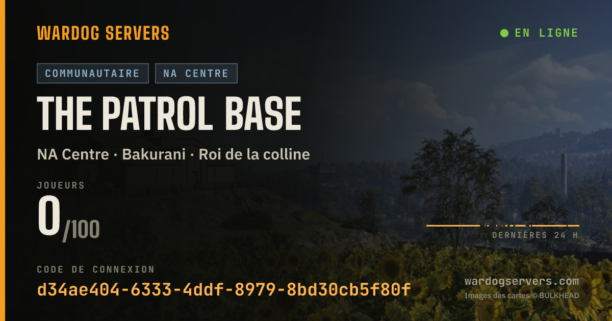 Bannière d’état en direct de The Patrol Base