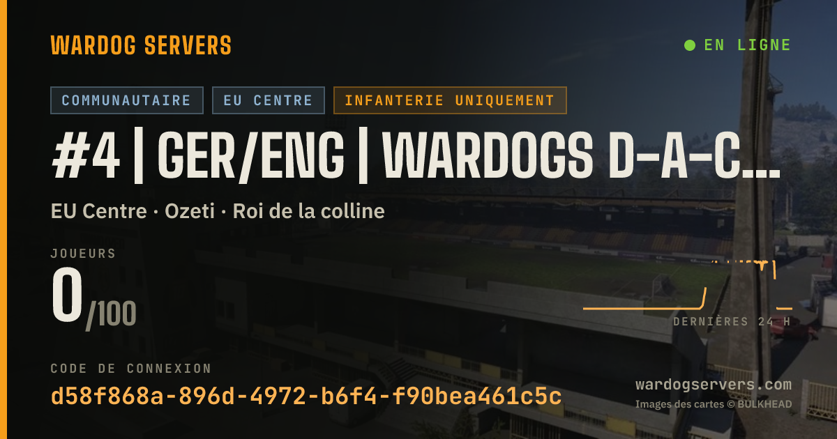 Bannière d’état en direct de #4 | GER/ENG | WARDOGS D-A-CH | Infantry Only